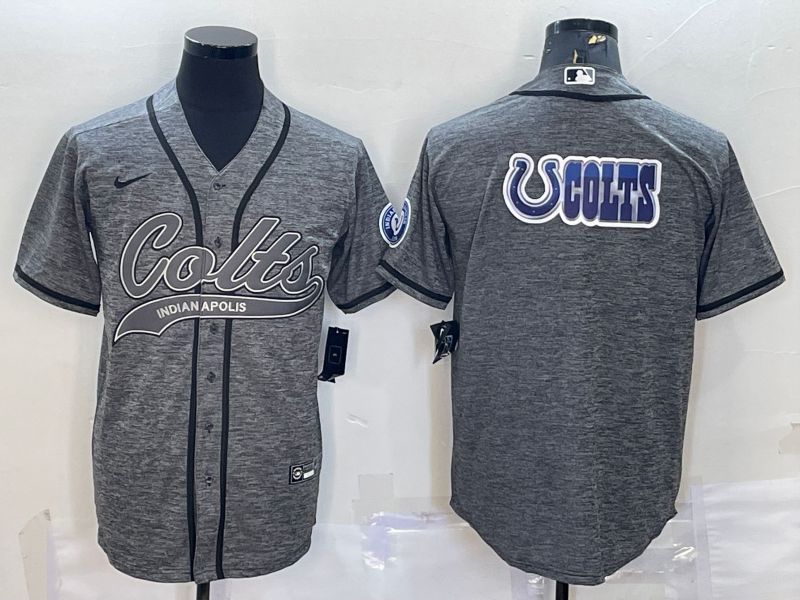 Men Indianapolis Colts blank hemp ash 2022 Nike Co branded NFL Jerseys->brooklyn nets->NBA Jersey
